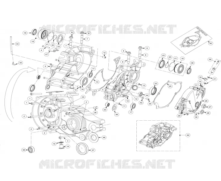 MOTORGEHÄUSE / DICHTUNGSSATZ